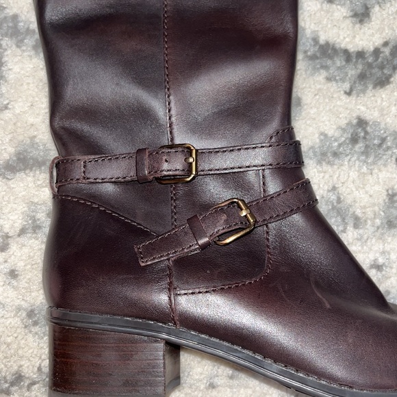 BNWT Bandolino Two-Toned Leather Riding Boots - Picture 3 of 4